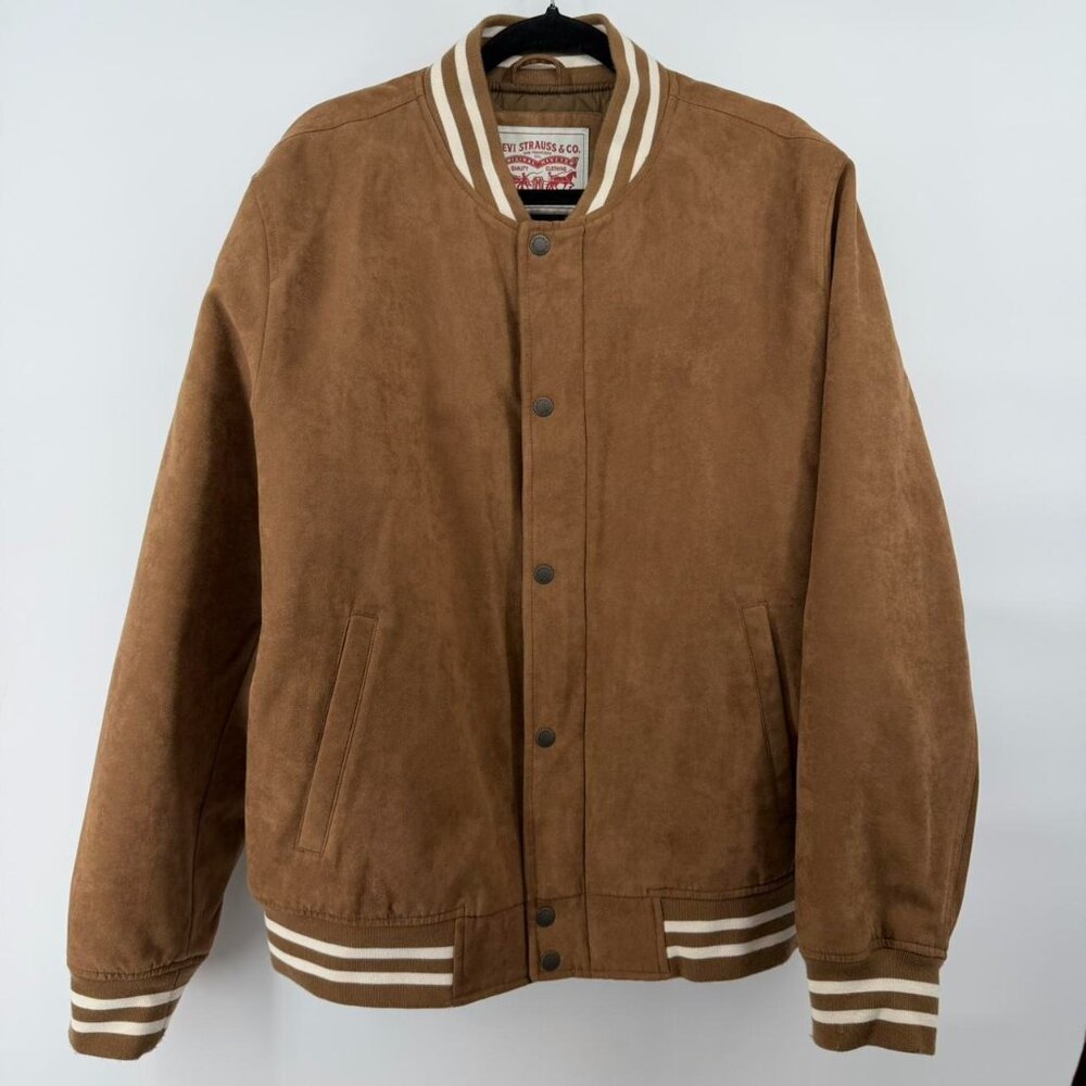 Men's Levi's® Faux Suede Varsity Bomber Jacket Large